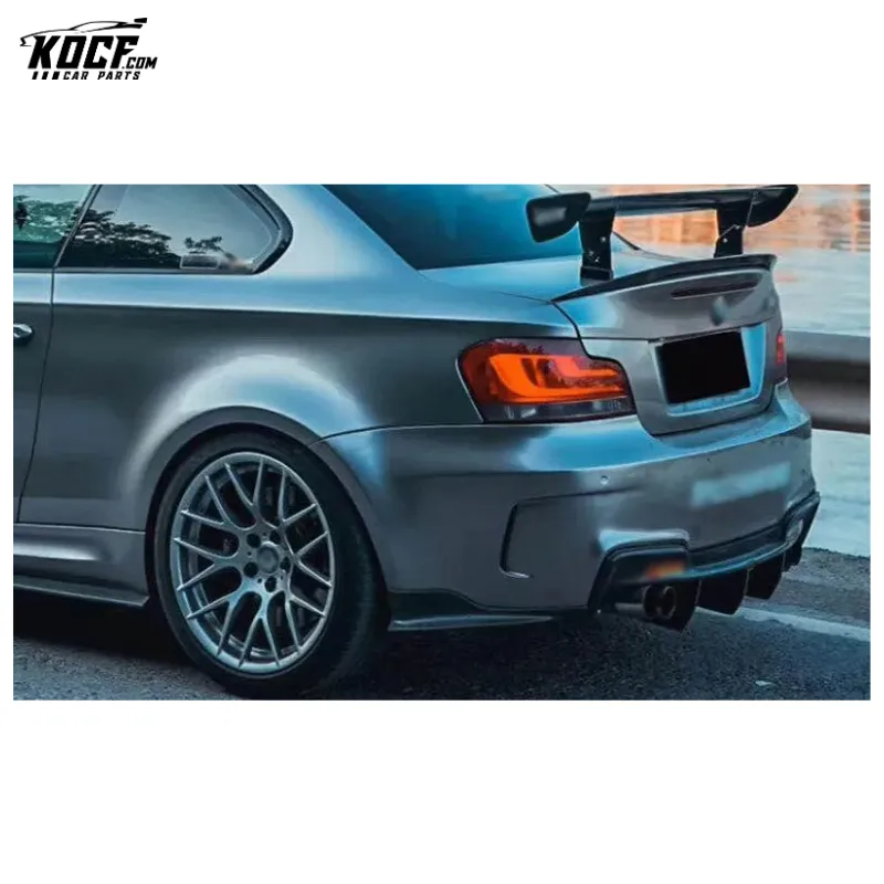 1M E82 Front bumper lip Side Skirts Rear Diffuser with spats For BMW 1M E82 12-15 RZA Style Carbon Fiber Body kit