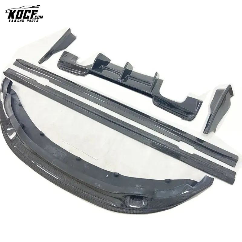 1M E82 Front bumper lip Side Skirts Rear Diffuser with spats For BMW 1M E82 12-15 RZA Style Carbon Fiber Body kit