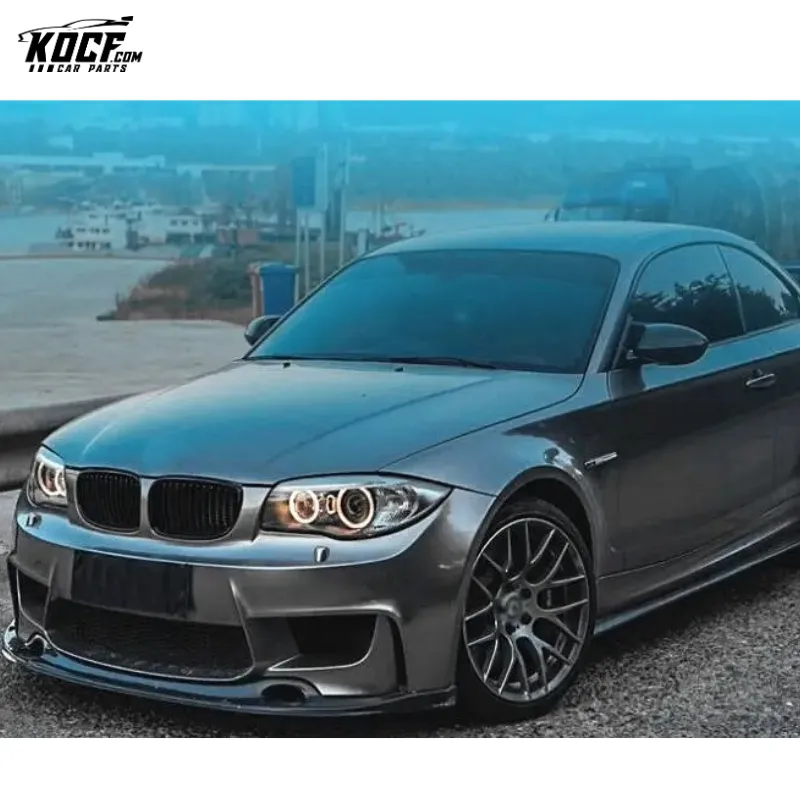 1M E82 Front bumper lip Side Skirts Rear Diffuser with spats For BMW 1M E82 12-15 RZA Style Carbon Fiber Body kit