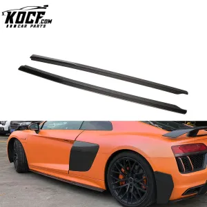 2016- 2018 R8 Carbon Fiber Side Skirts Extension for Audi R8 V10 Gen 2