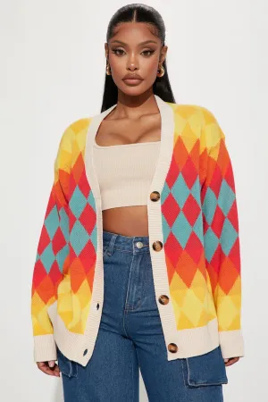 Big Mood Boyfriend Cardigan - Multi Color