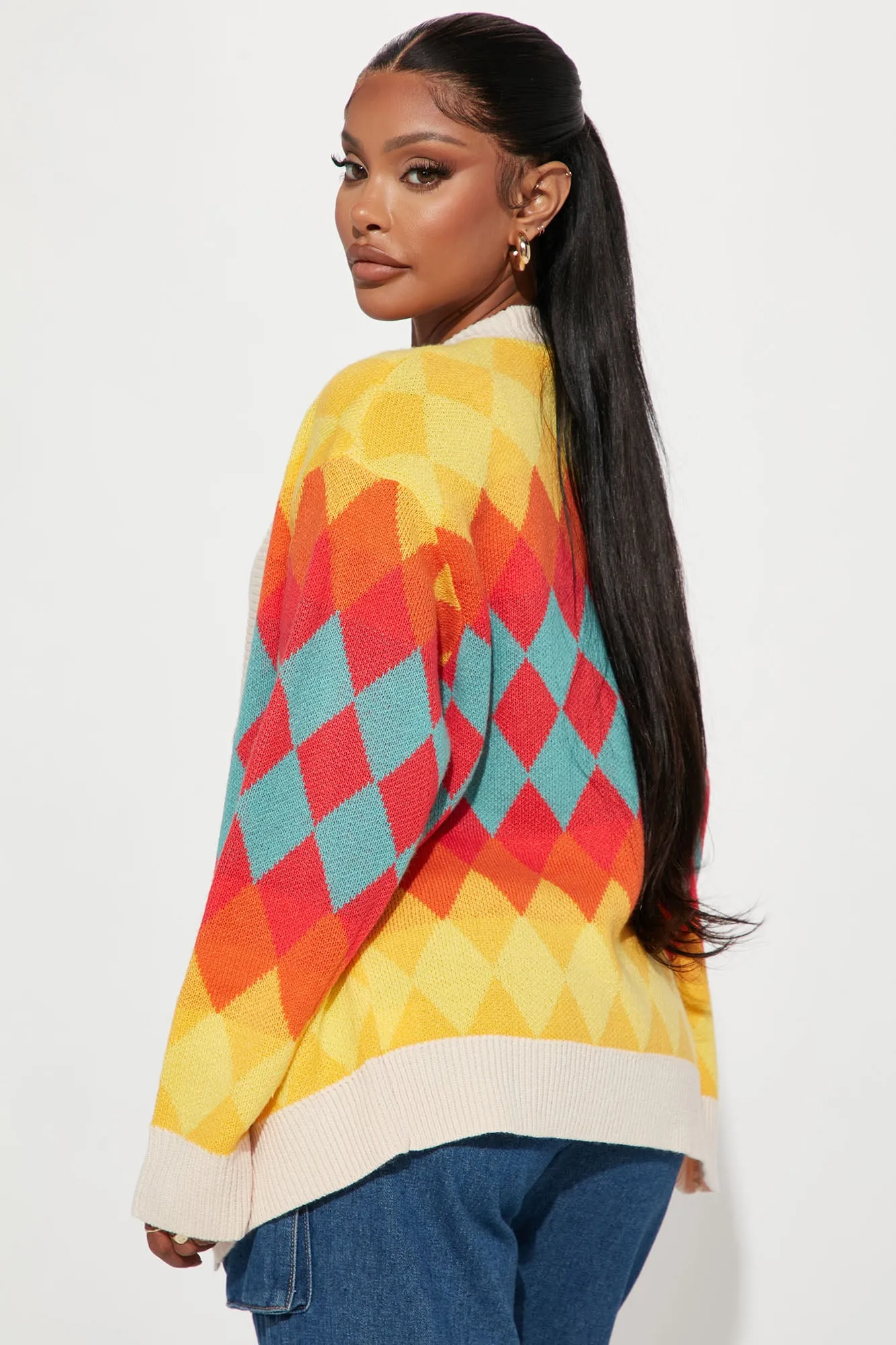 Big Mood Boyfriend Cardigan - Multi Color