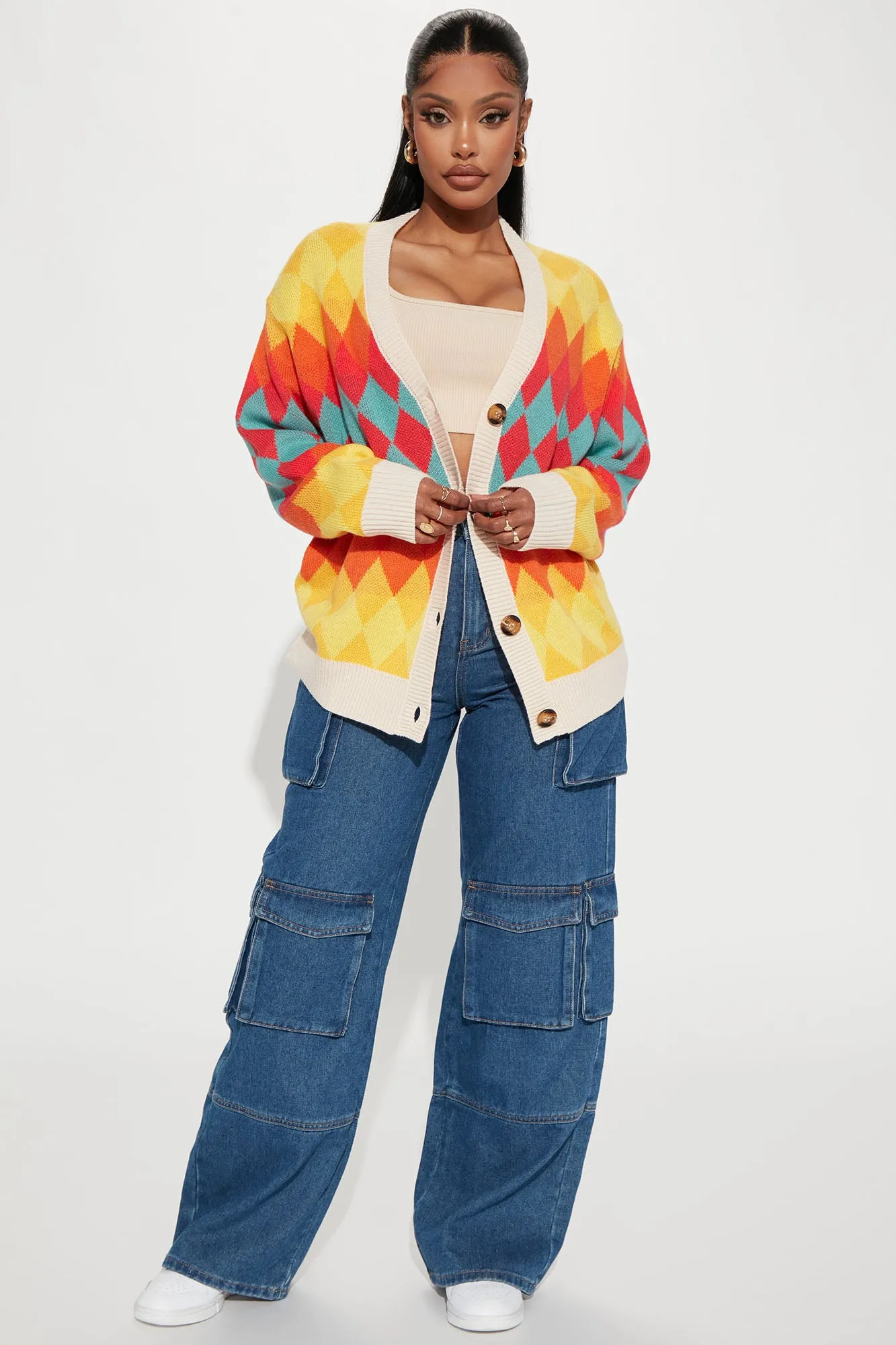 Big Mood Boyfriend Cardigan - Multi Color