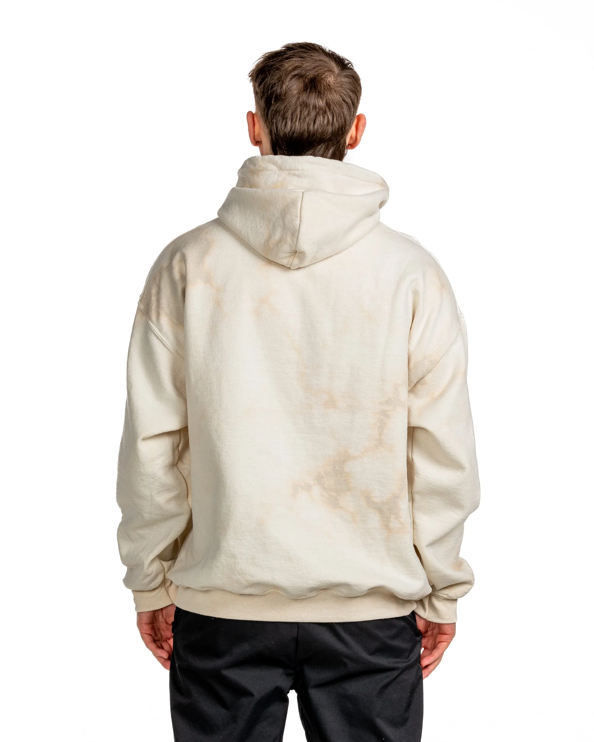 Bleach Wash Essential Fleece Hoodie - Sand Gobi