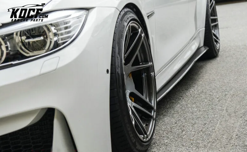 BMW M4 F82 F83 Real Carbon Fiber Side Skirt Extension