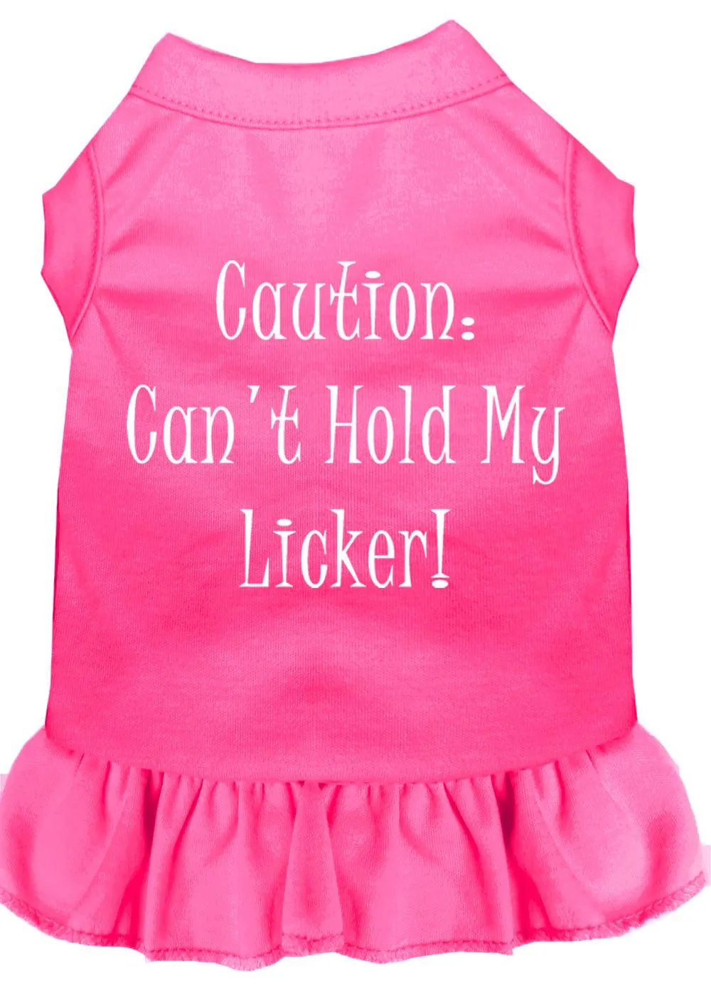 Can't Hold My Licker Screen Print Dress Bright Pink Xxl (18)