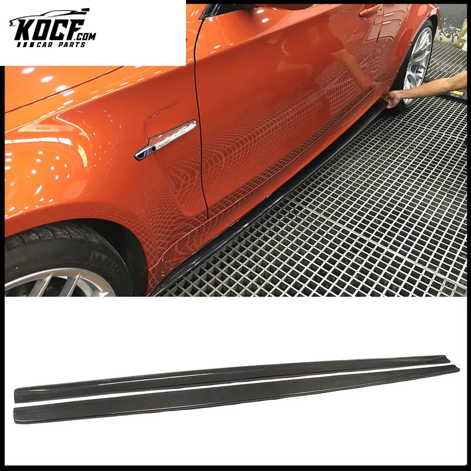 Carbon Fiber Car Side Skirts Extension for BMW 1Series E82M 1M