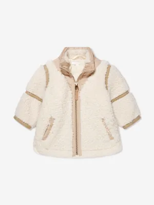 Chloé Baby Girls Sherpa Coat in Ivory