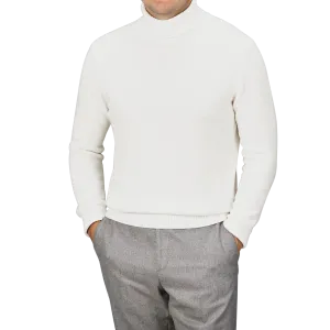 Cream Heavy Wool Cashmere Rollneck