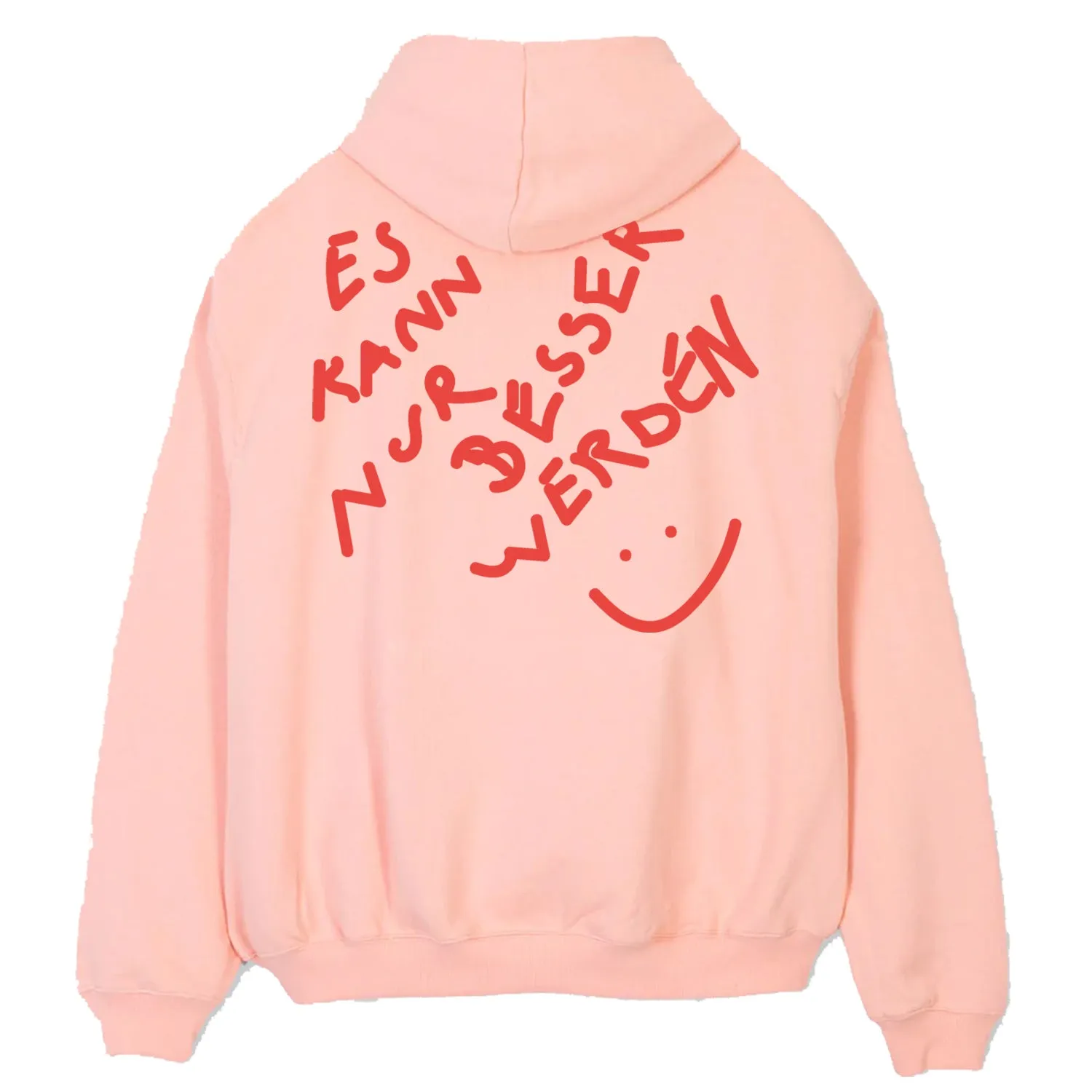 Das Wetter-Hoodie »Es kann nur besser werden« (Rosa/ Rot)