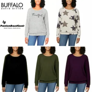 David Bitton Buffalo Women's 5 Pack Super Soft Sweater's Crew neck relaxed fit