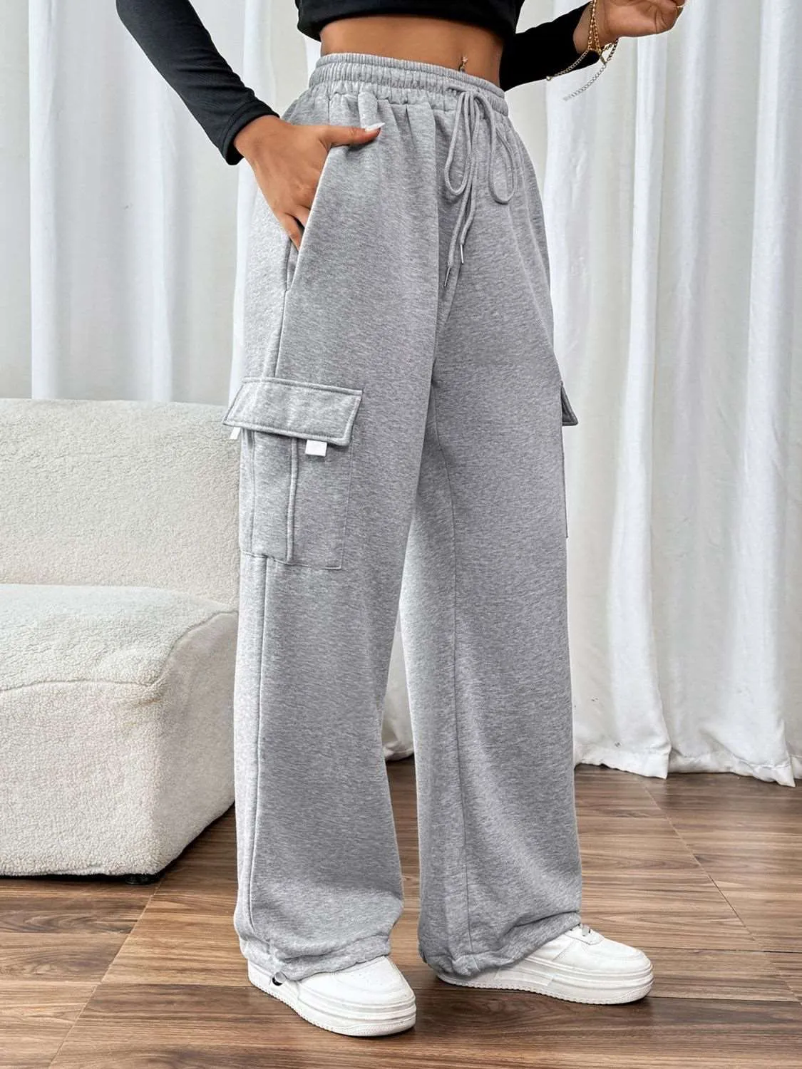 Drawstring Waist Joggers