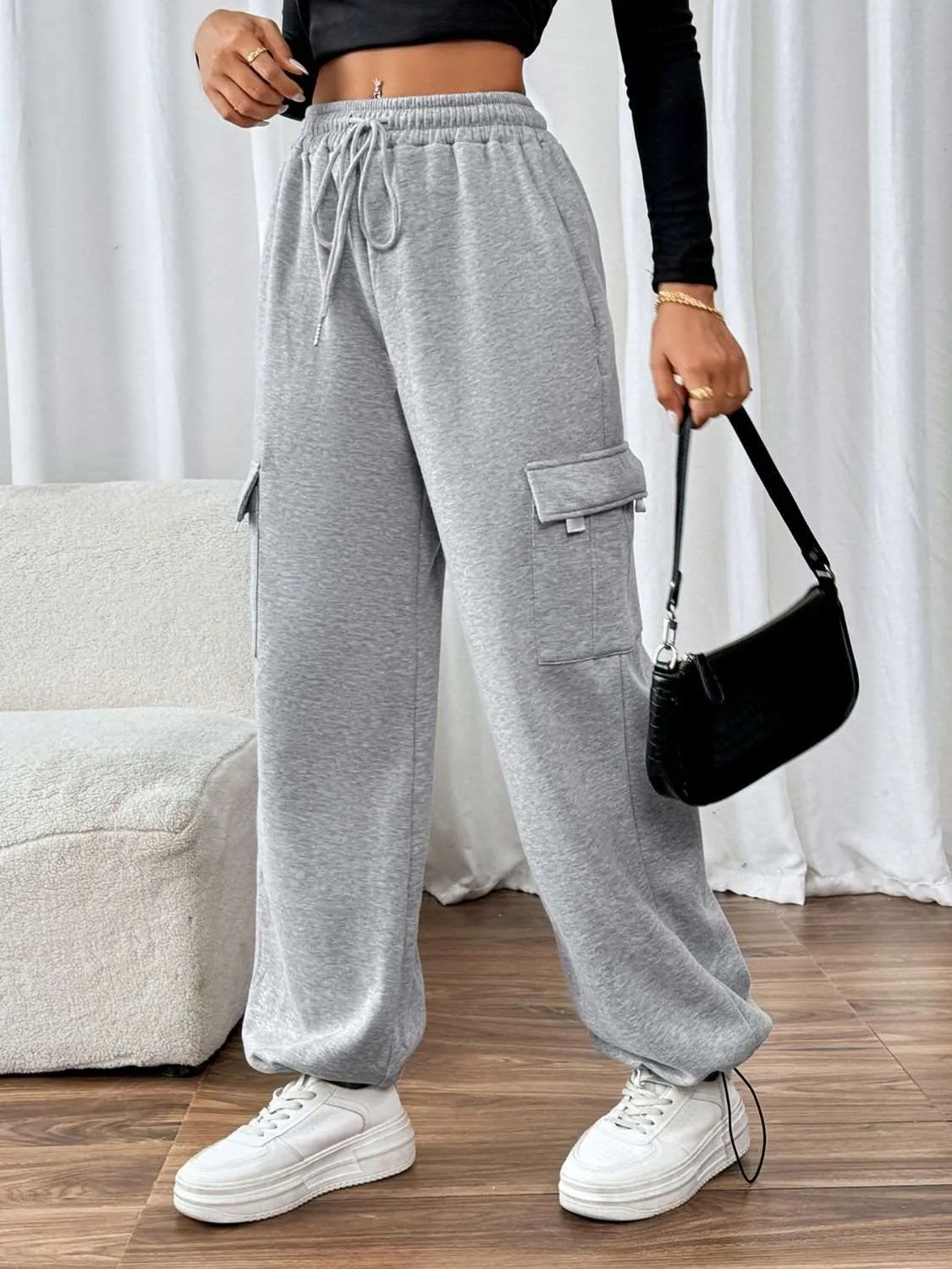 Drawstring Waist Joggers