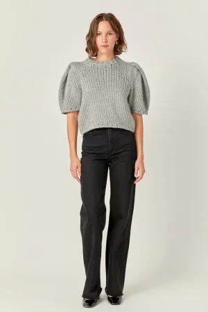 English Factory - Heavy Yarn Puff Sleeves Knit