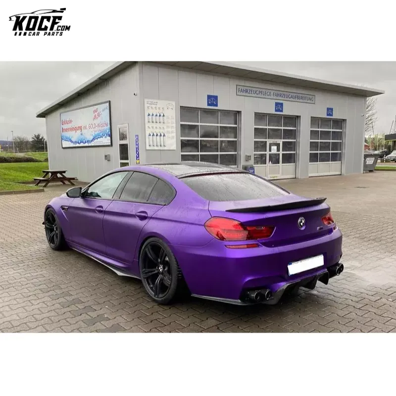 F06 M6 Vor style Carbon Fiber Side Skirts Rocker Panel Extensions Add-on for BMW M6 F06 F12 F13