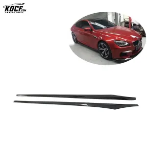 F06 M6 Vor style Carbon Fiber Side Skirts Rocker Panel Extensions Add-on for BMW M6 F06 F12 F13