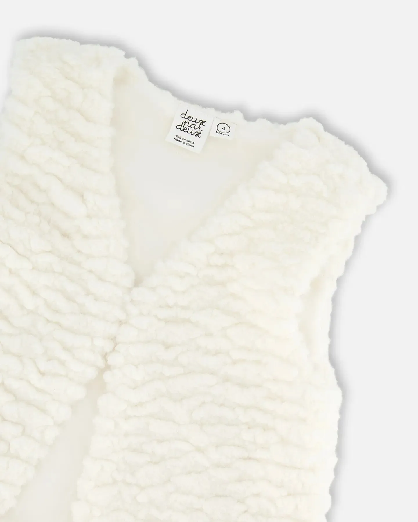 Faux Fur Vest Off White