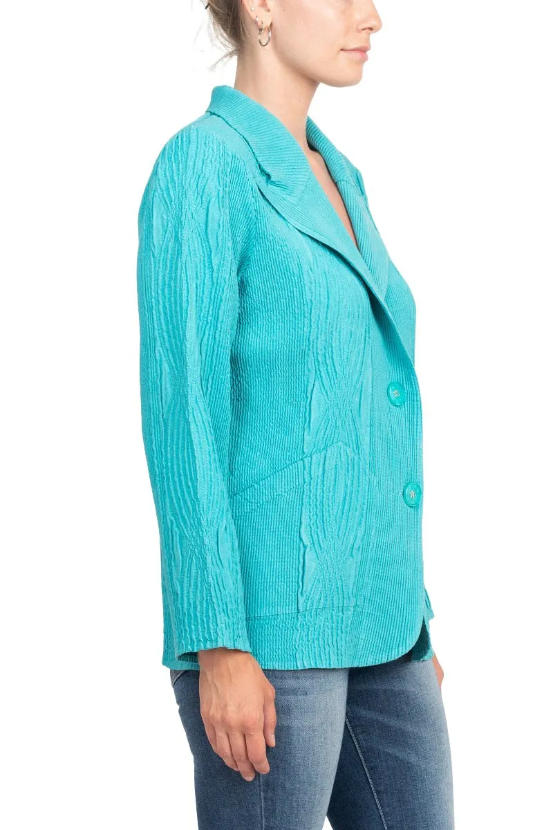 Flair Notched Collar Long Sleeve 2 Button Closure Solid Faux Suede Jacket