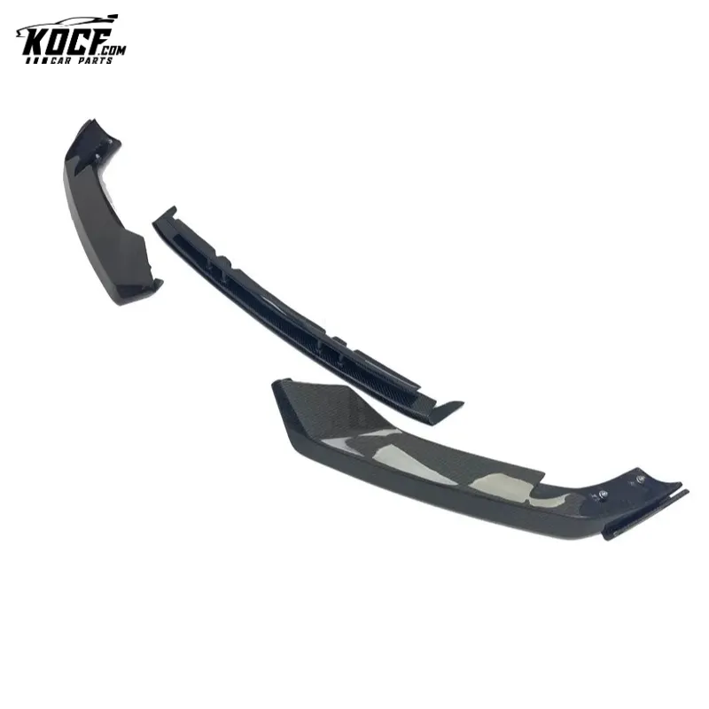 For 15-19 Audi TTRS MK3 Carbon Fiber Aero kit Front Bumper Lip Spoiler Side Splitter Canards