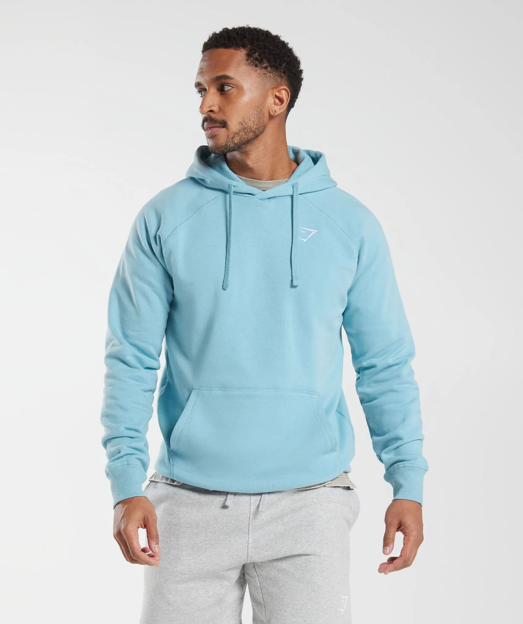 Gymshark Crest Hoodie - Iceberg Blue