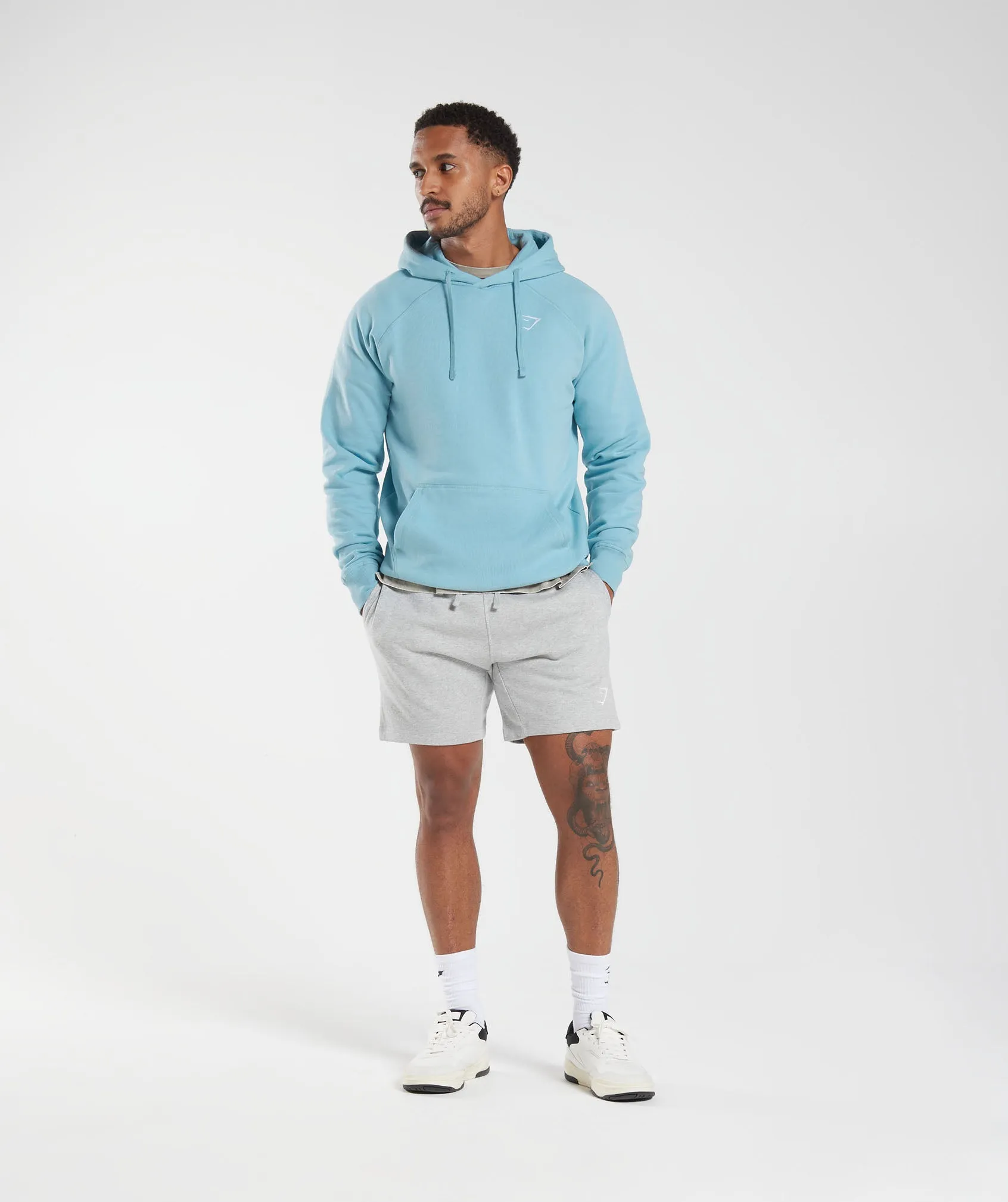 Gymshark Crest Hoodie - Iceberg Blue