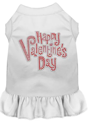 Happy Valentines Day Rhinestone Dress White Sm (10)