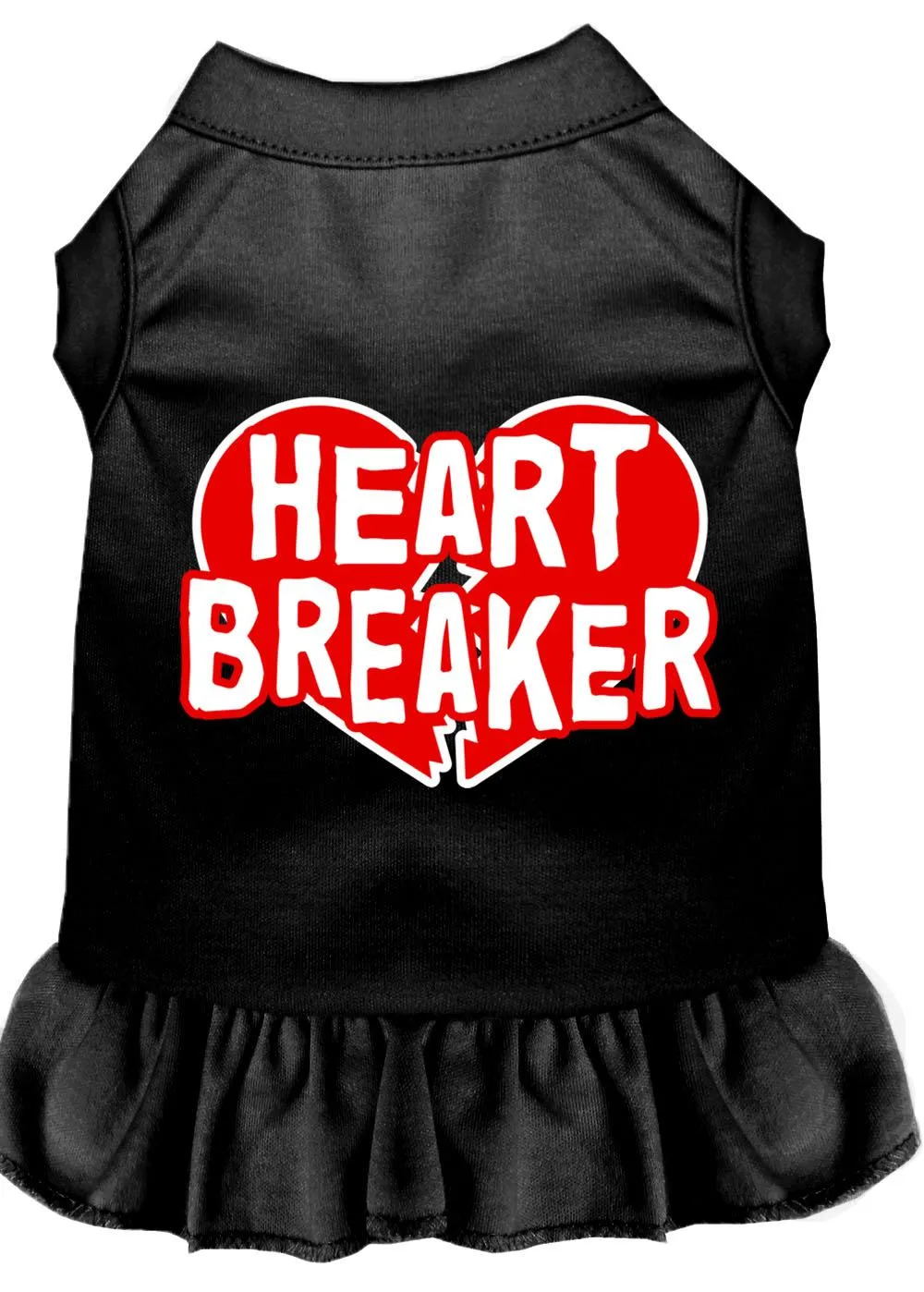 Heart Breaker Screen Print Dress Black Xs (8)