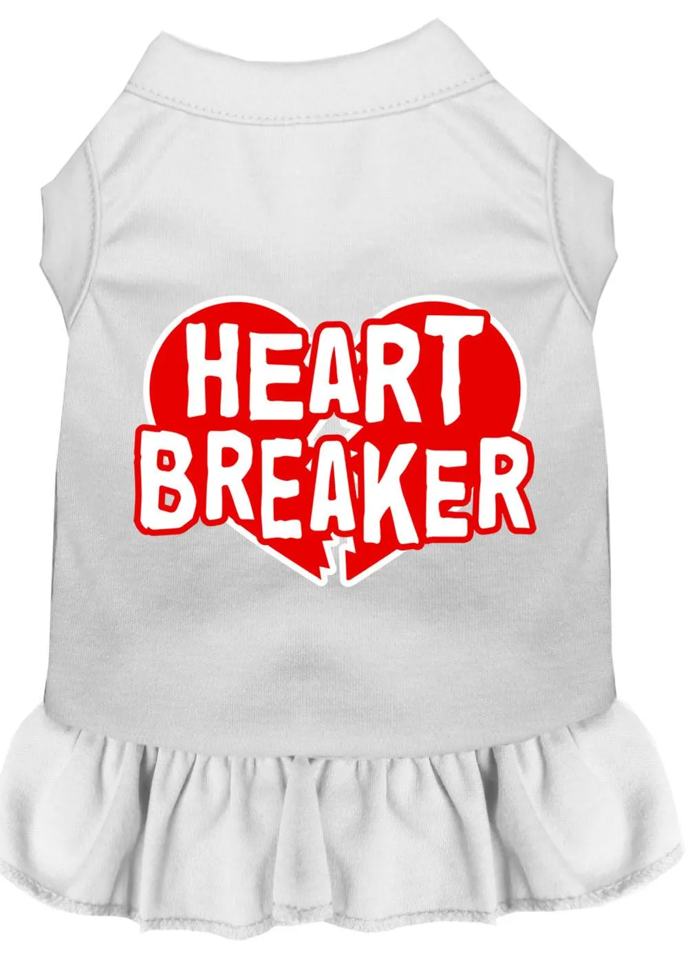 Heart Breaker Screen Print Dress White 4x (22)