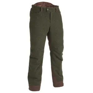 Hunting pants 900 warm wool low noise green SOLOGNAC dark green/coffee brown