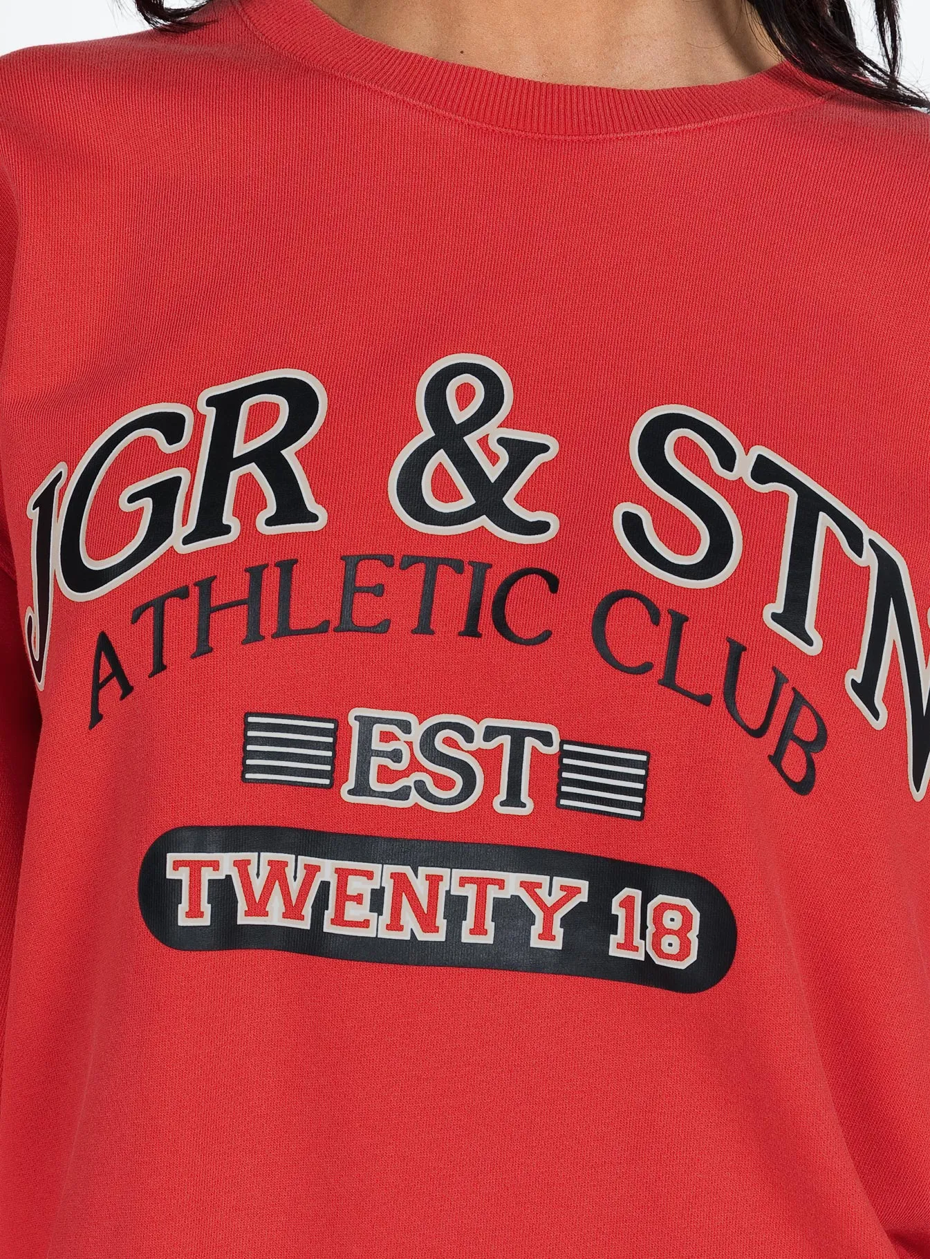 JGR & STN Clubhouse Oversized Sweatshirt Red