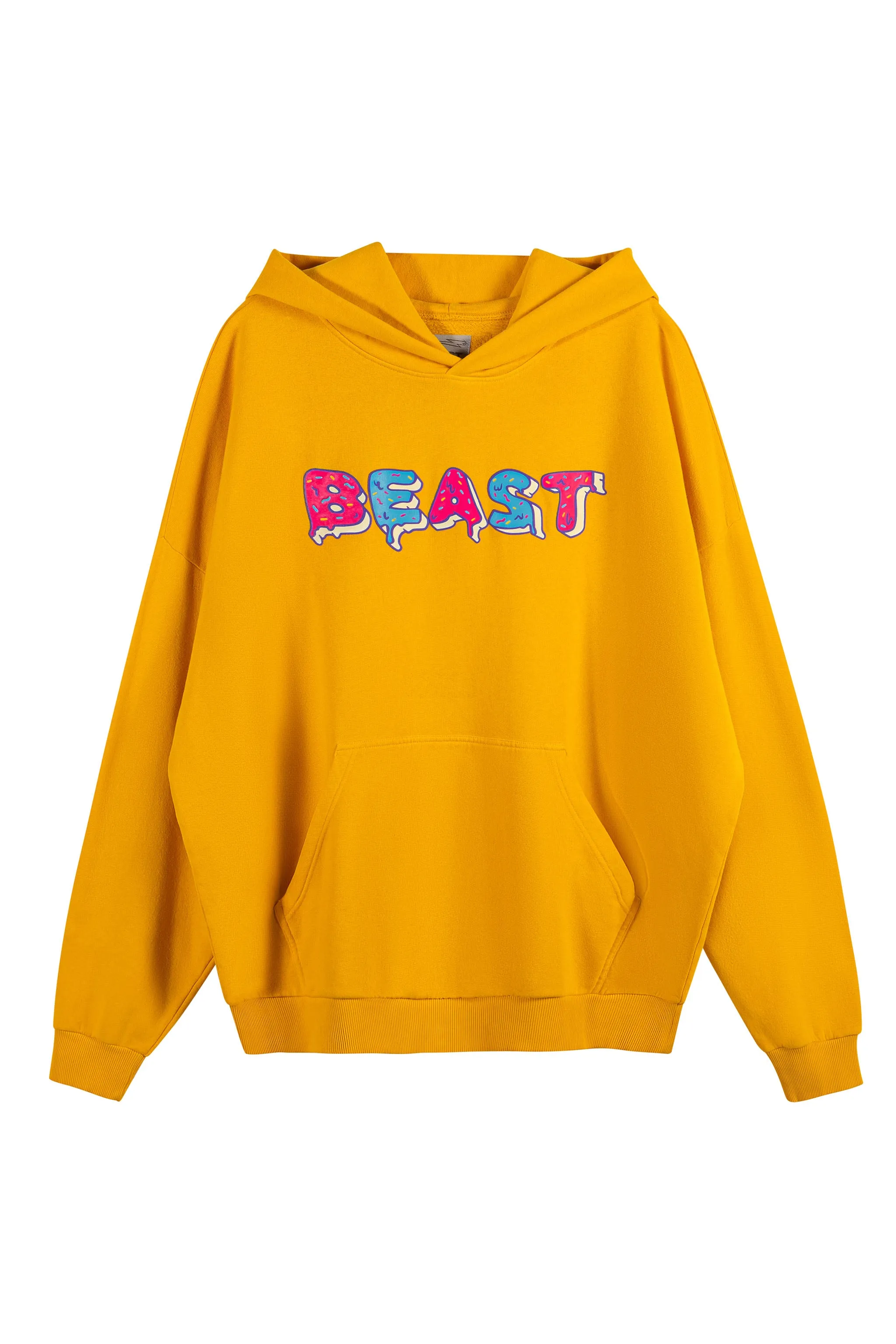 KIDS BASICS FROSTED BEAST HOODIE - YELLOW