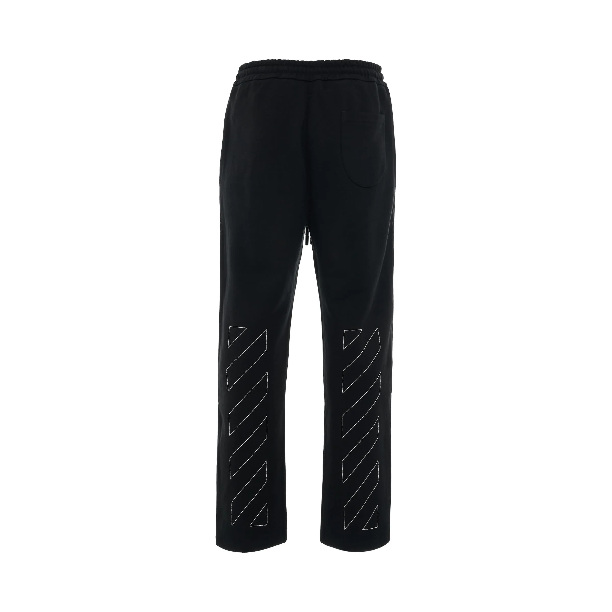 Logo Stitch Sweatpants in Black