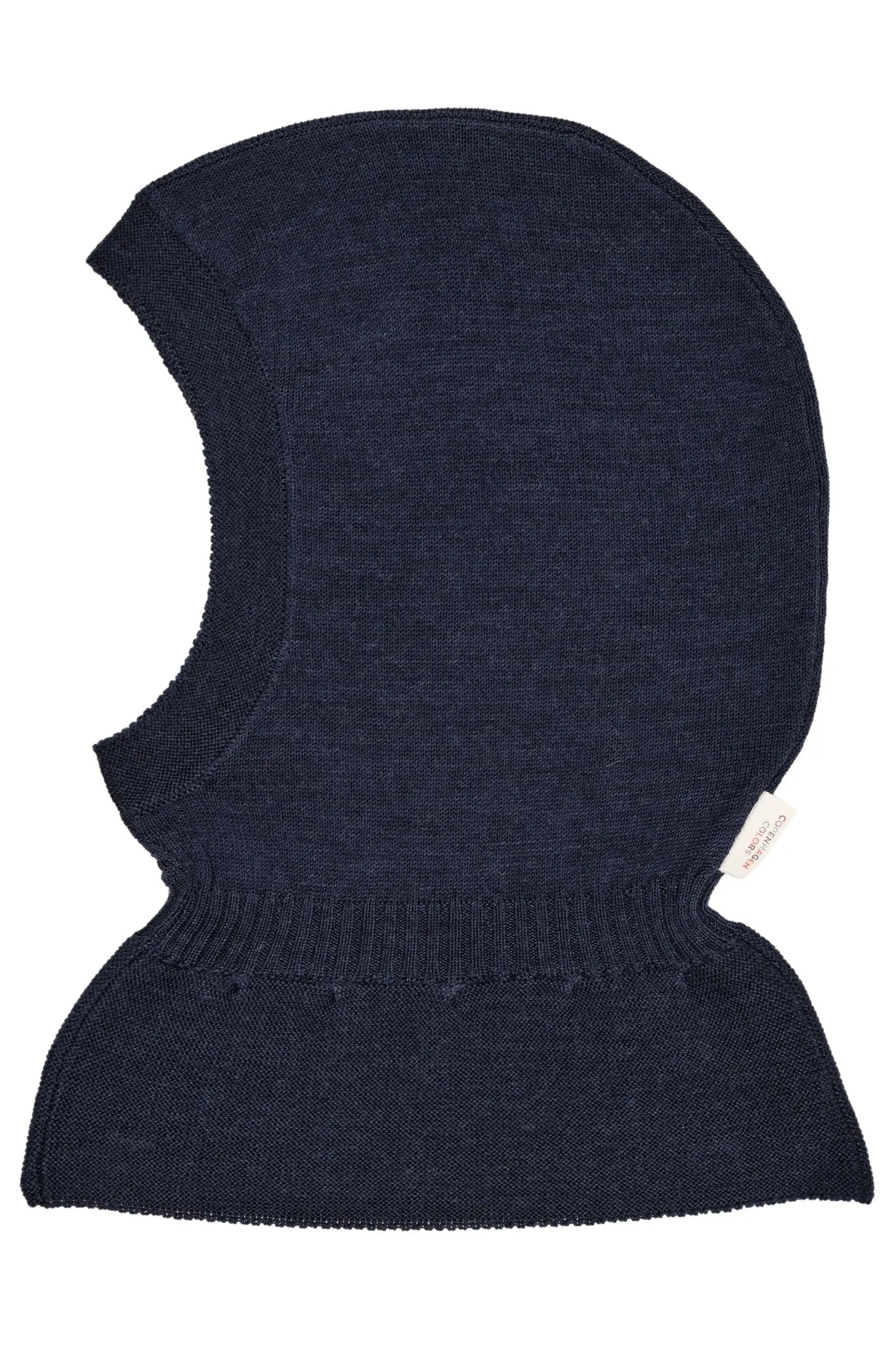 LT. KNITTED MERINO BALACLAVA WITH FRILL - NAVY