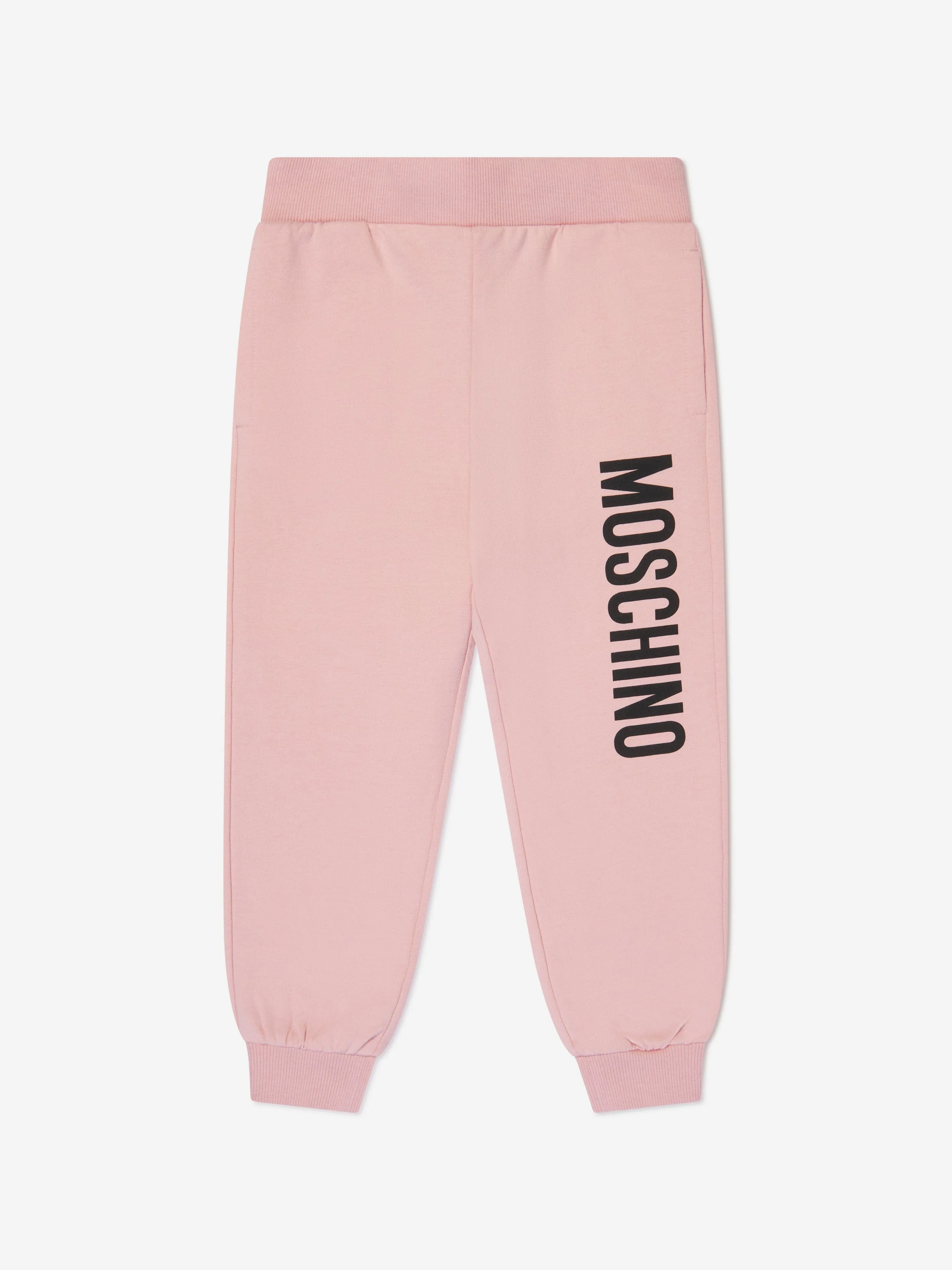 Moschino Girls Logo Joggers in Pink