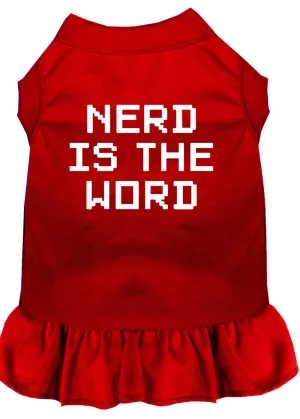 Nerd Is The Word Screen Print Dress Red Xxxl (20)