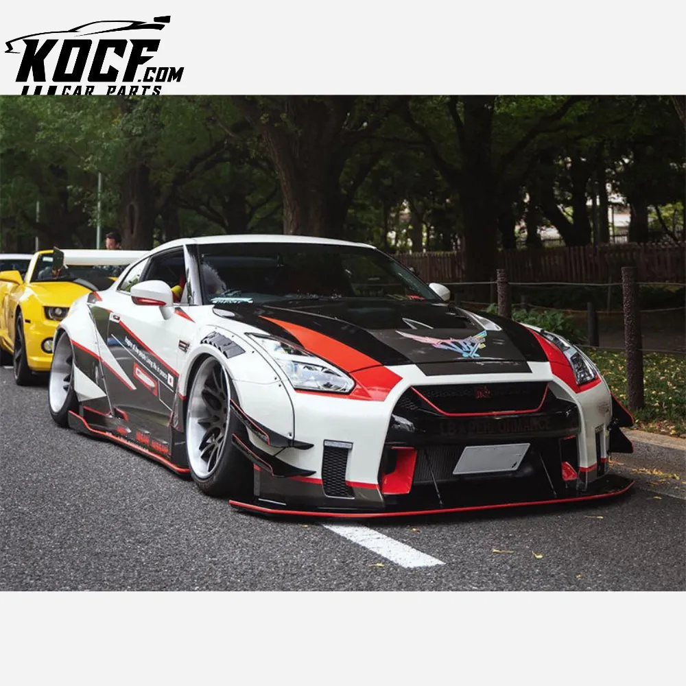 NISSAN GTR R35 CBA DBA LBV2 STYLE SIDE SKIRTS WITH 6PCS PANELS