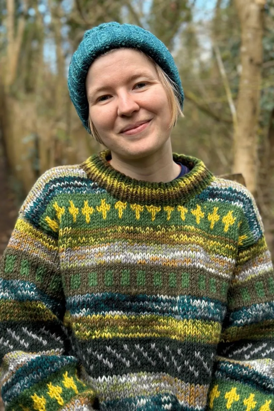 Nordic Hand-Knitted Wool Jumper