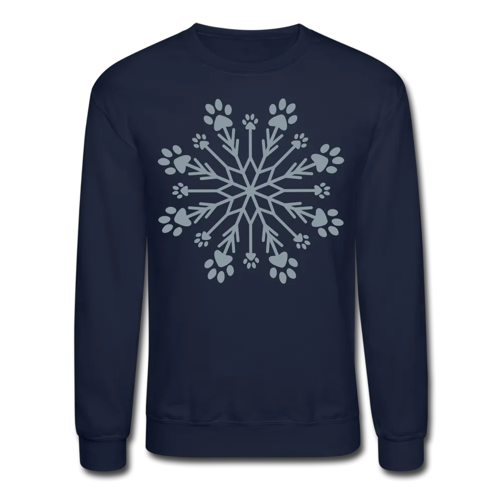 Paw Snowflake Metallic Print Sweatshirt