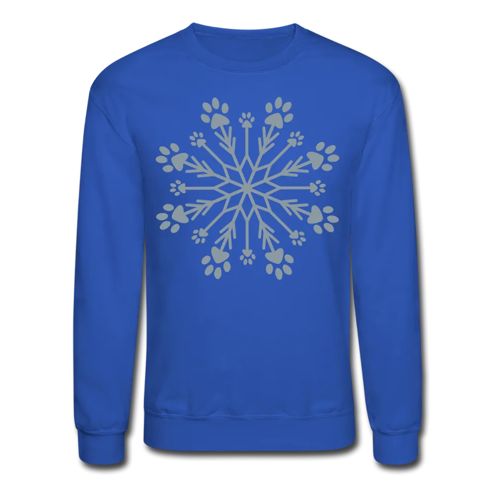 Paw Snowflake Metallic Print Sweatshirt