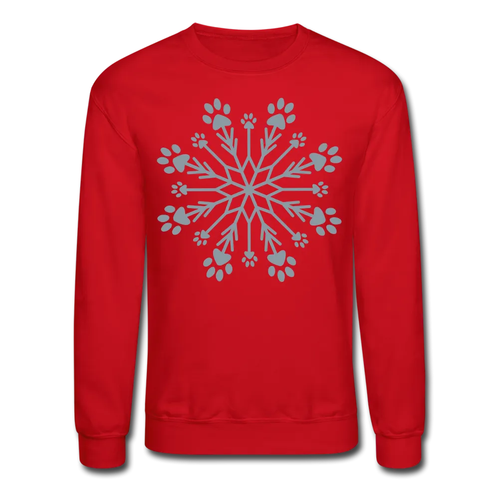 Paw Snowflake Metallic Print Sweatshirt