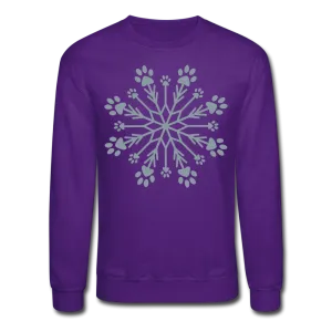 Paw Snowflake Metallic Print Sweatshirt