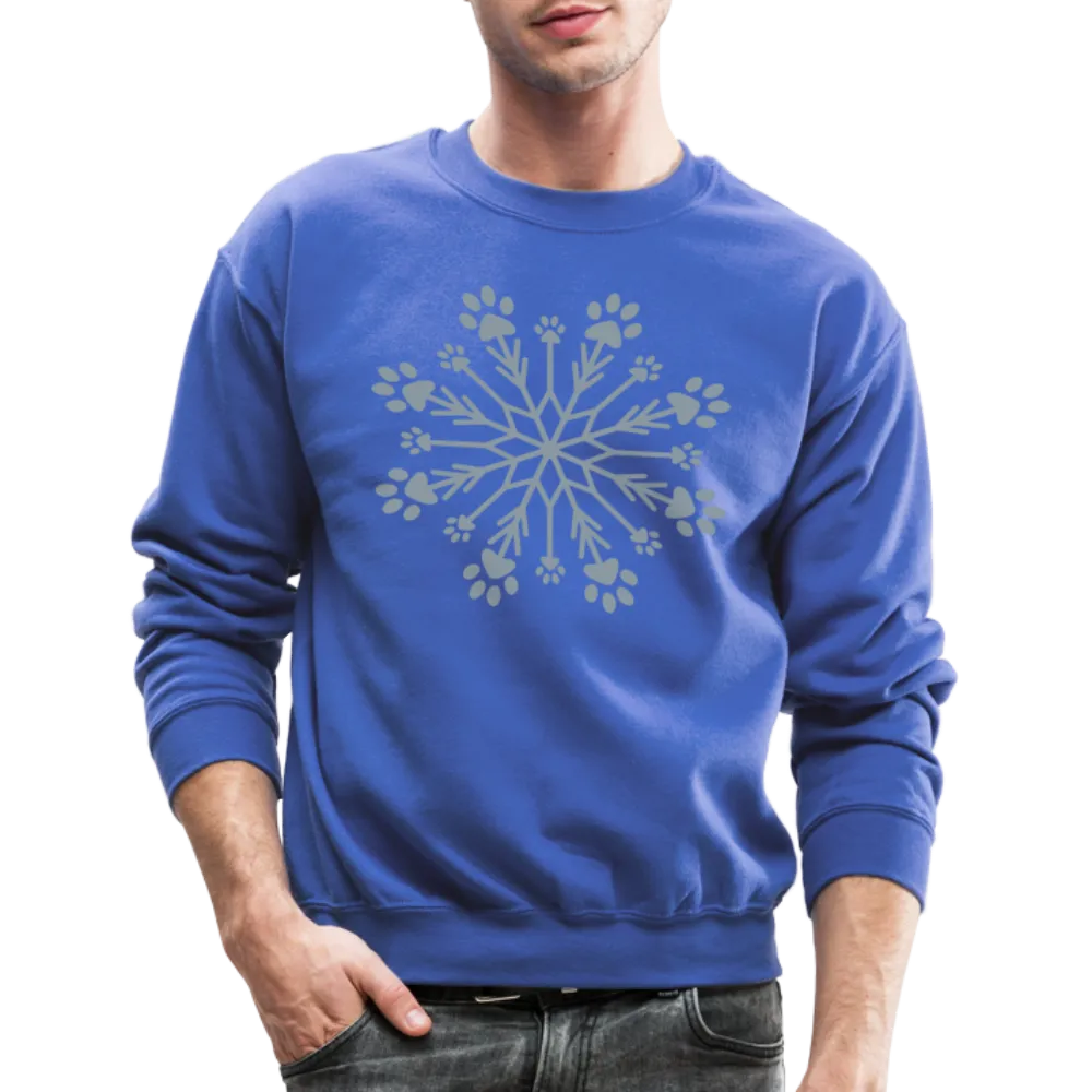 Paw Snowflake Metallic Print Sweatshirt