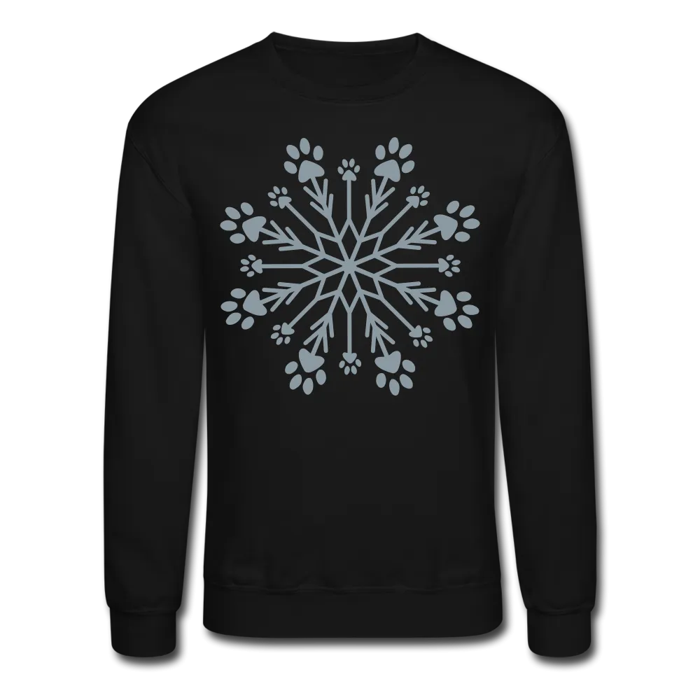 Paw Snowflake Metallic Print Sweatshirt