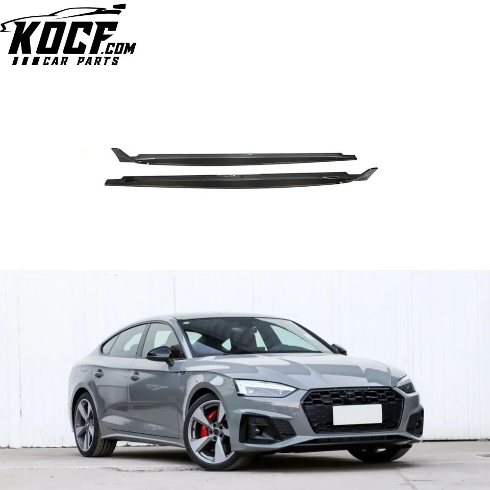 Prepreg Dry Carbon S5 Car Side Skirt Kits for Audi S5 B9 A5 SLINE Sportback 4-Door 2020- 2022