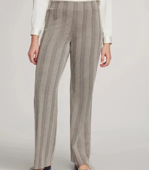 Pull On Wide Leg Trousers Anne Black/Latte