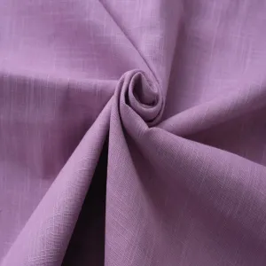 Purple Pure Slub Cotton  Fabric