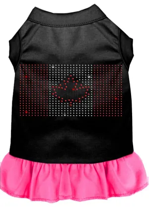 Rhinestone Canadian Flag Dress Black With Bright Pink Xxxl (20)