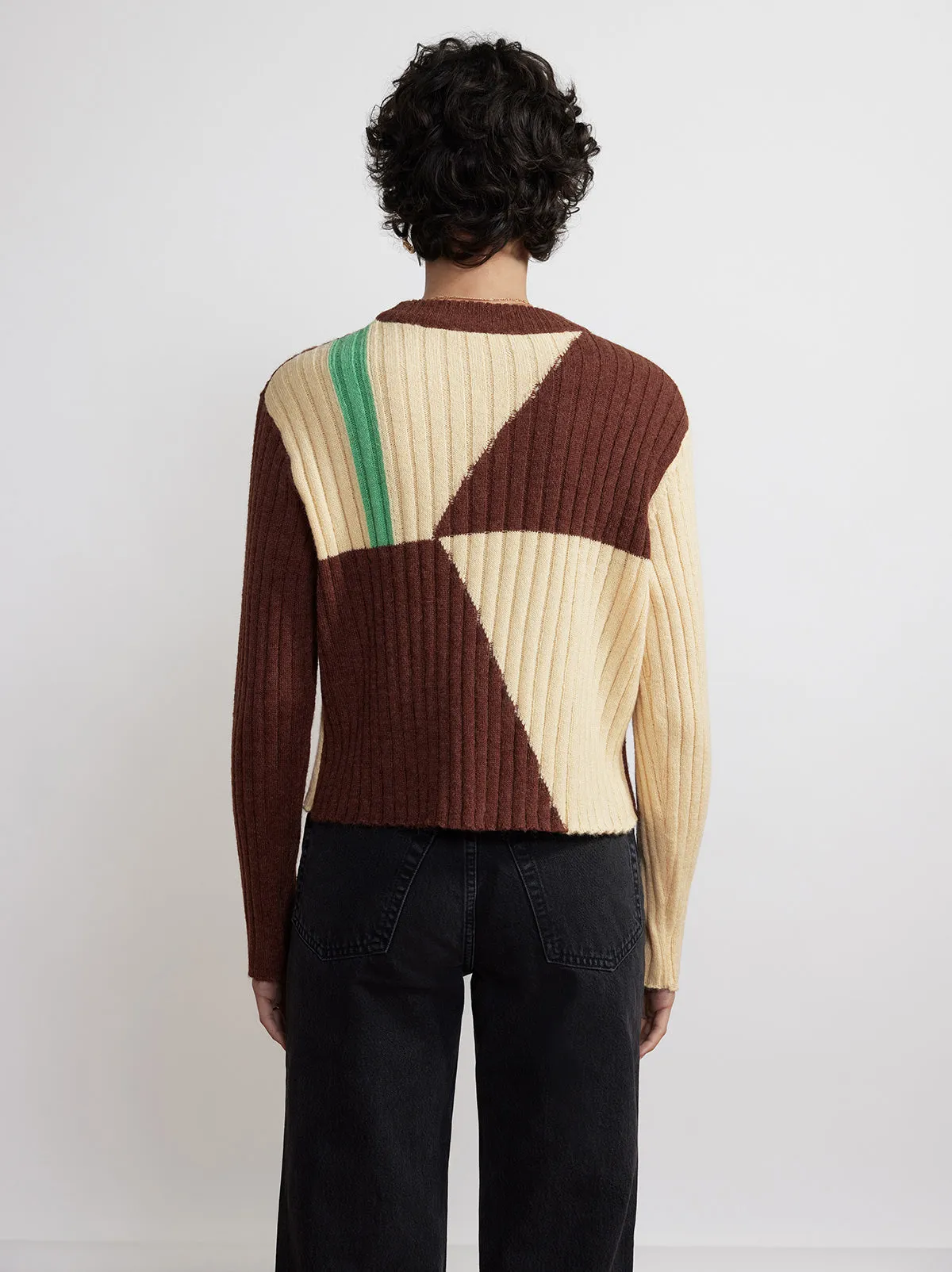 Rory Chocolate Tile Print Sweater