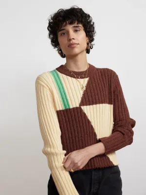 Rory Chocolate Tile Print Sweater