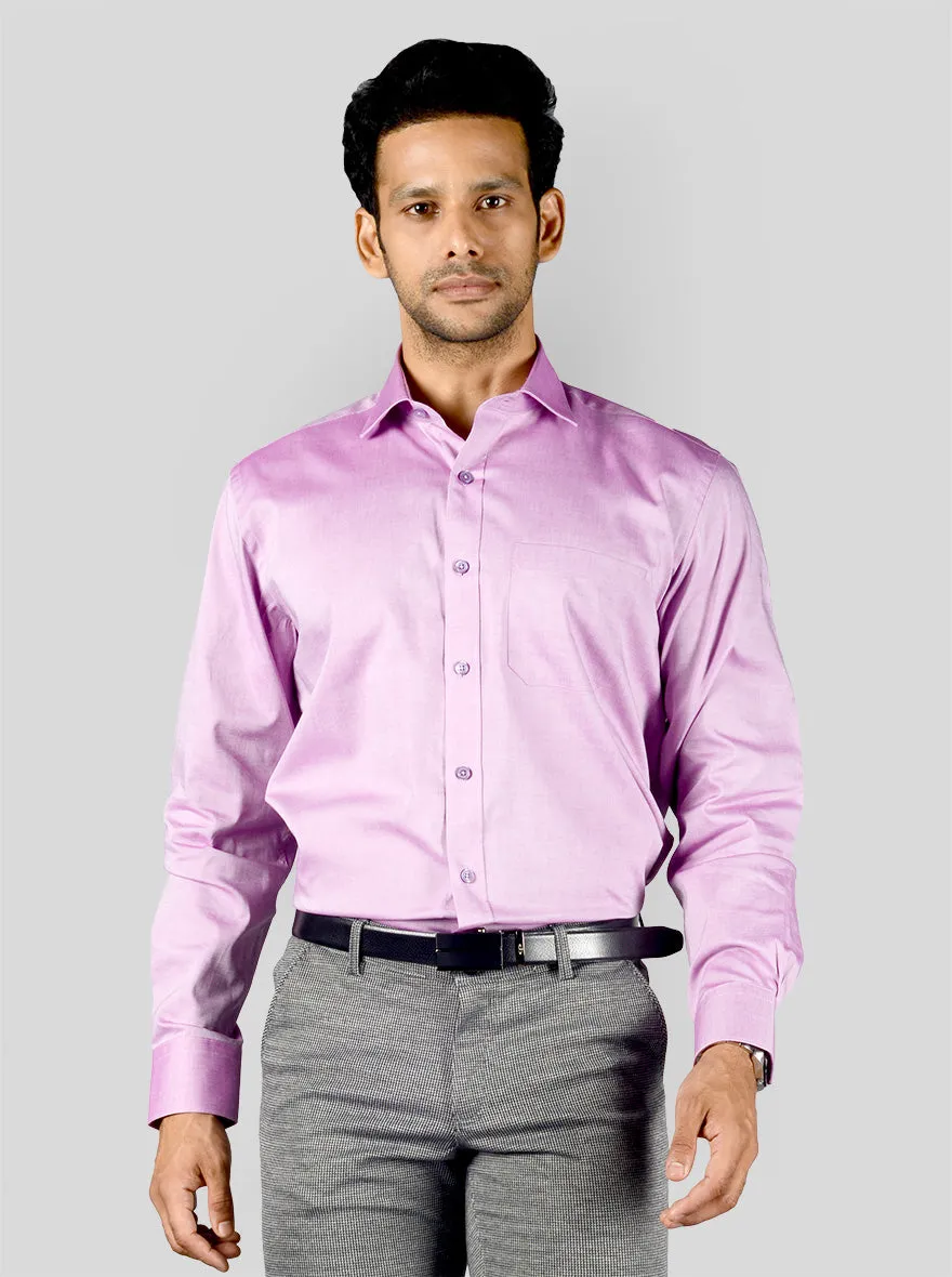 Rose Purple Solid Regular Fit Formal Shirt | JadeBlue